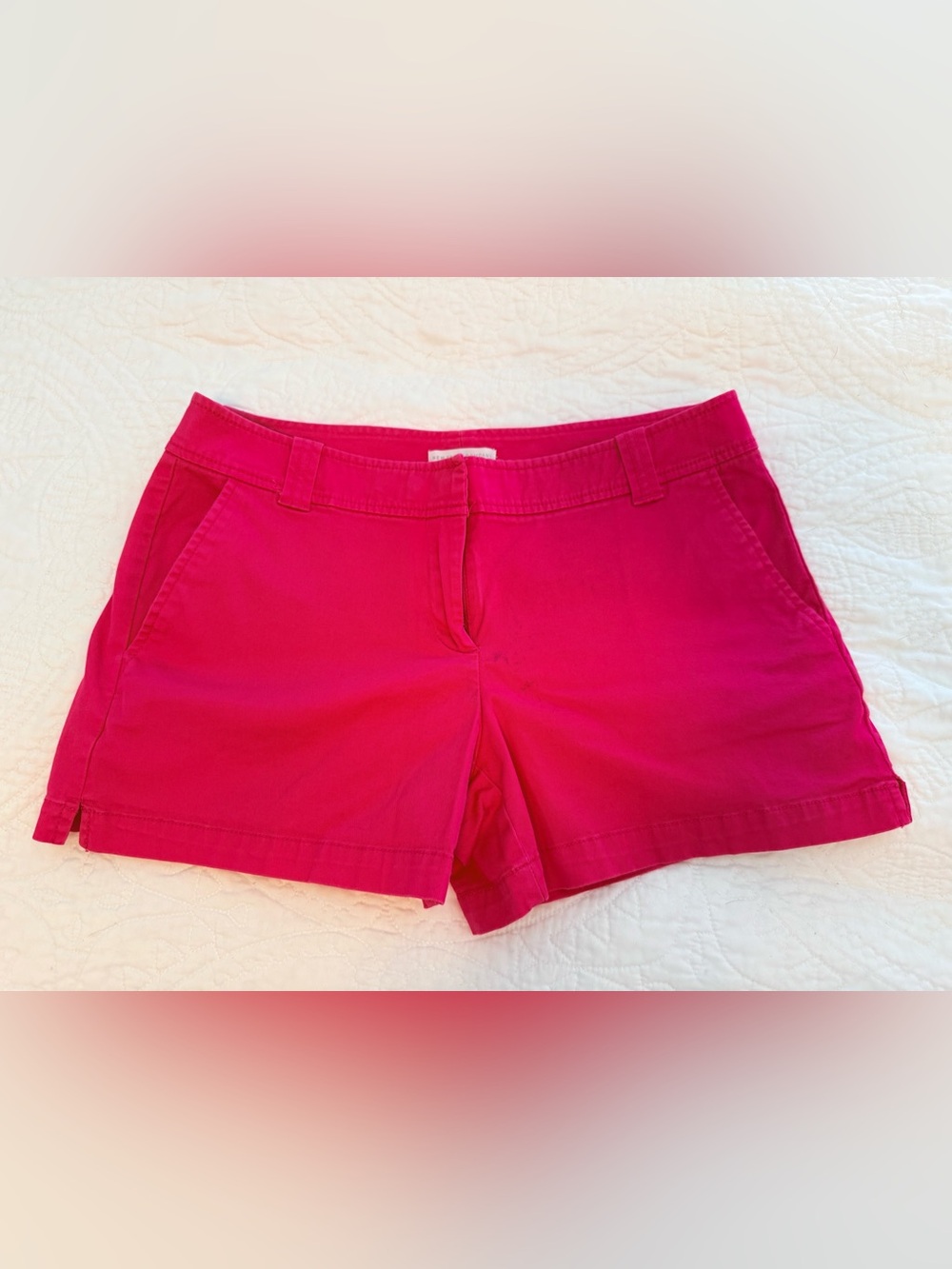 New York & Company Hot Pink Cotton Bermuda Shorts